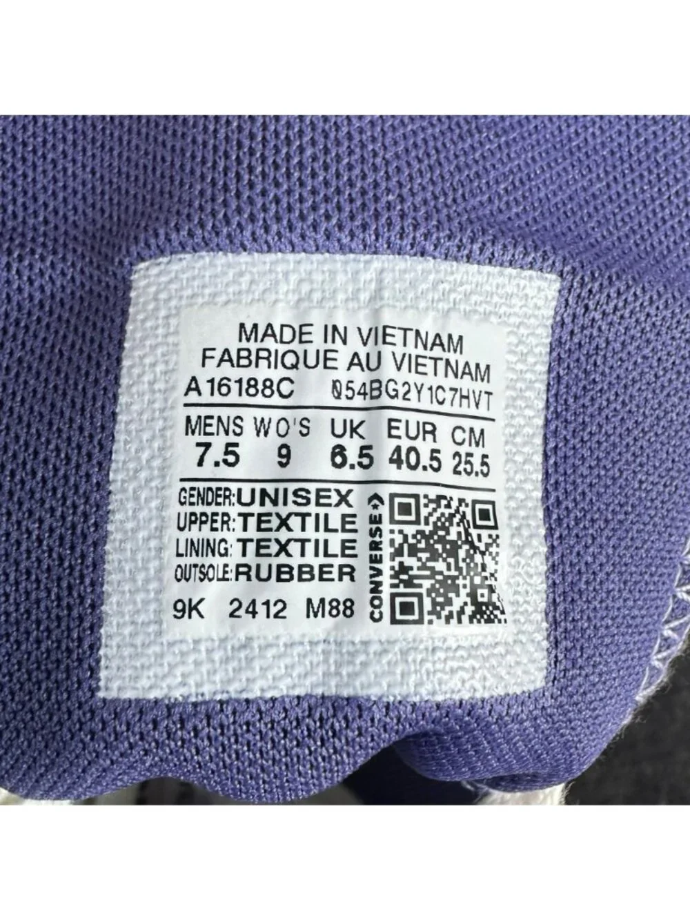 ⭐Converse Run Star Hike Hi Platform 7.5 Men's Shoes Sneaker Beige Purple A16188C